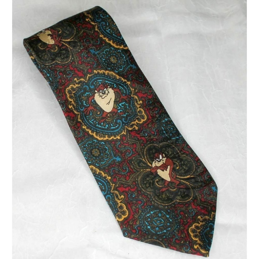 Looney Tunes Tasmanian Devil TAZ Men's Necktie 1993 Men's Neck Tie  Vintage